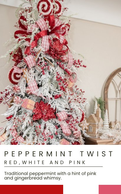 Christmas Peppermint Ribbon Twist Pink selling Candy Tree