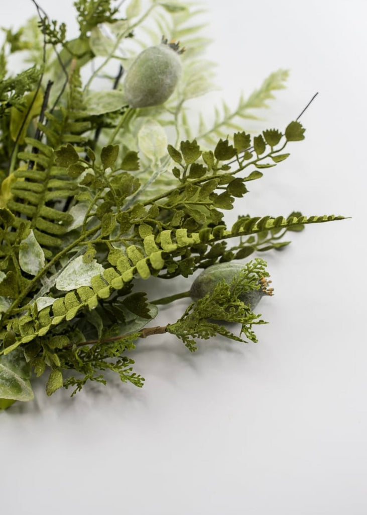 Artificial mixed greenery with pods bush Greenery Market