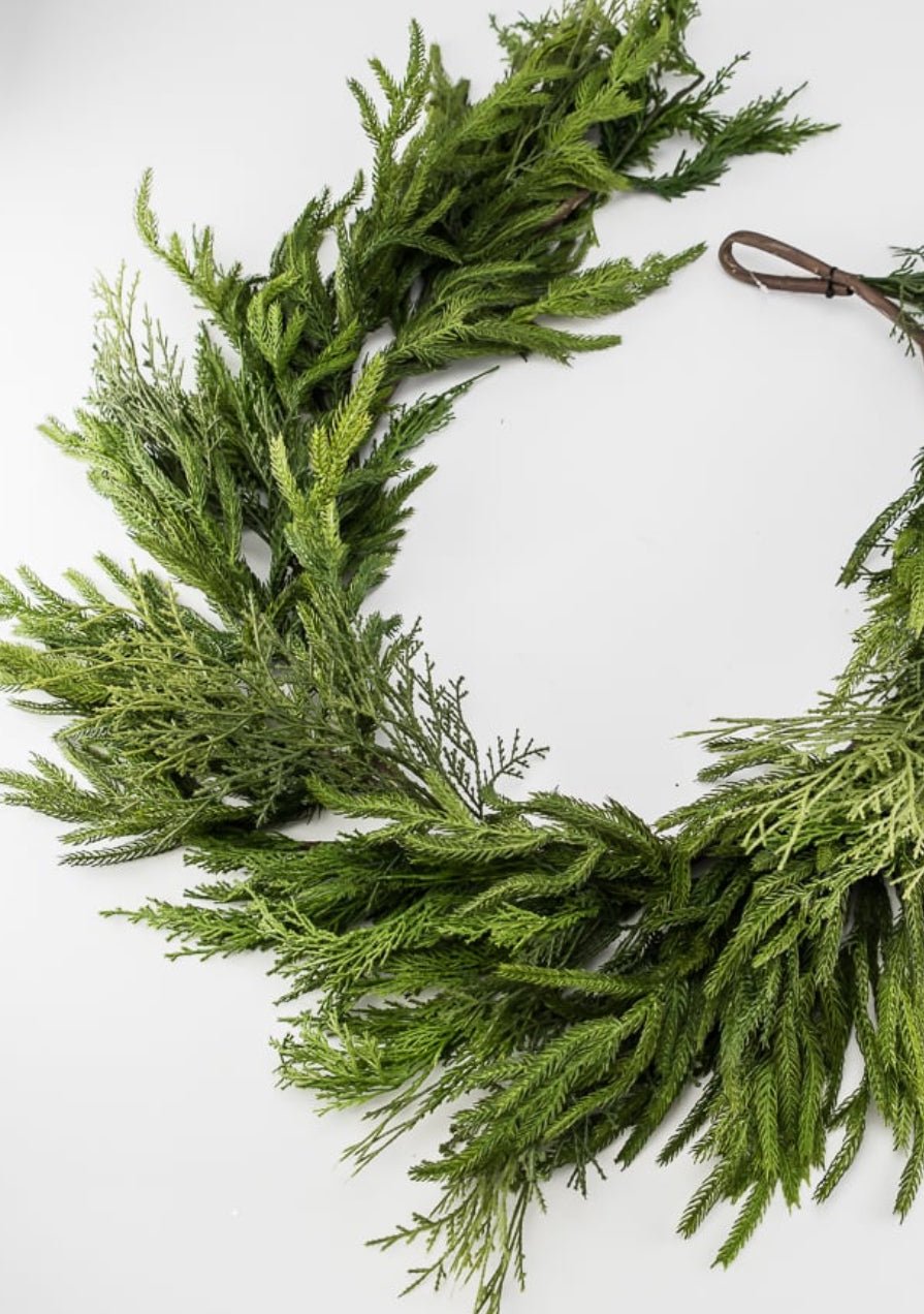 Artificial Norfolk and cedar mixed garland 5' - Greenery Market