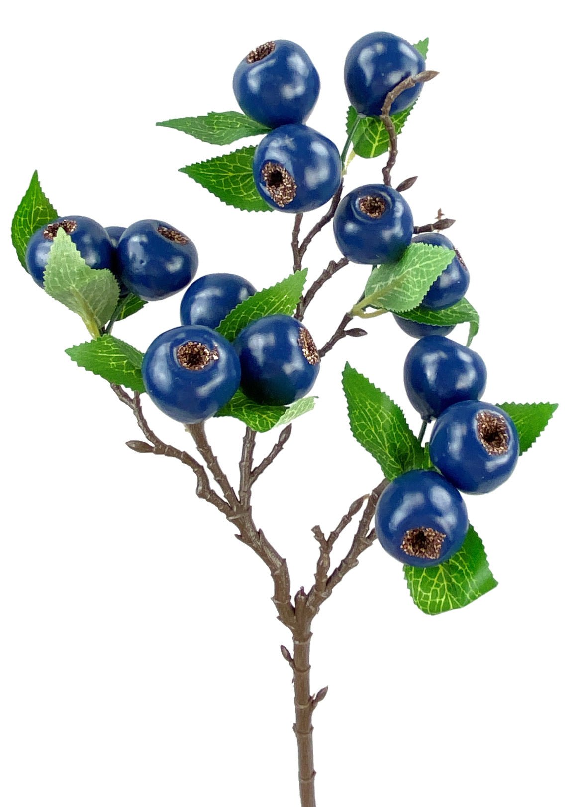 Blue large Berry spray 62945bl - Greenery MarketBerries62945bl