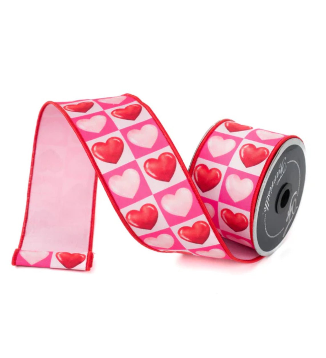 Candy Hearts ribbon 2.5” farrisilk wired ribbon - Greenery MarketRibbons & TrimRK559-02