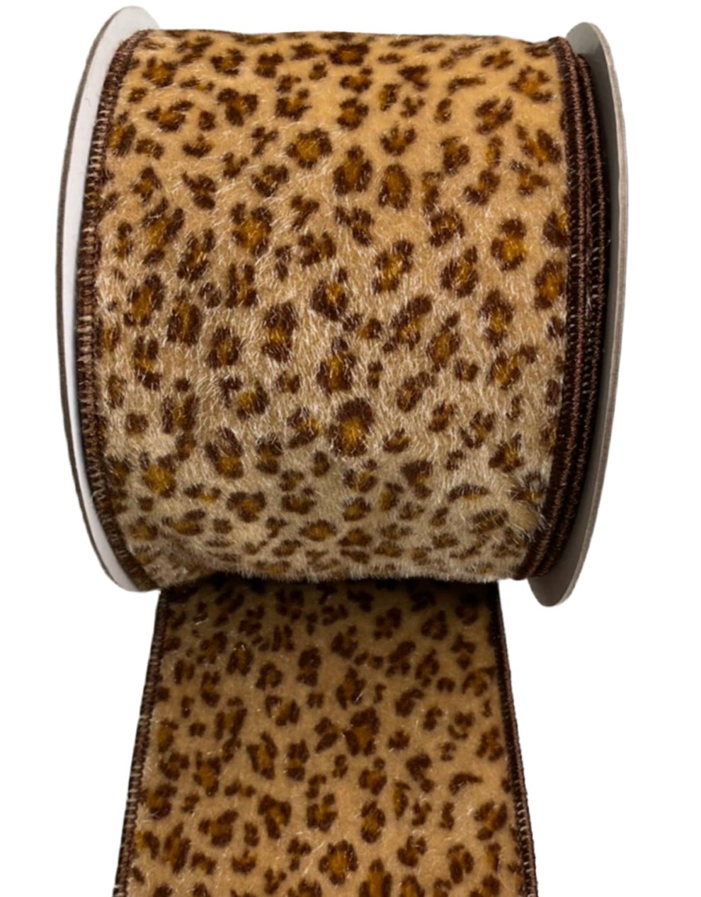 Faux hair cheetah wired ribbon 4” - Greenery MarketRibbons & Trim138122