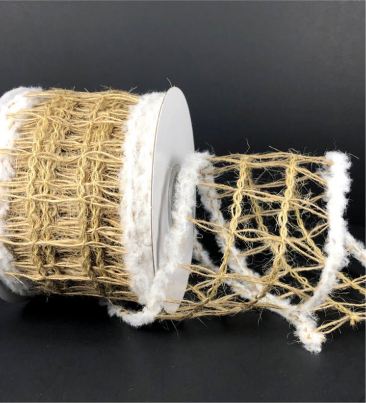 Fluffy edge wool mesh wired ribbon 2.5” - Greenery MarketRibbons & Trim77209-40-15