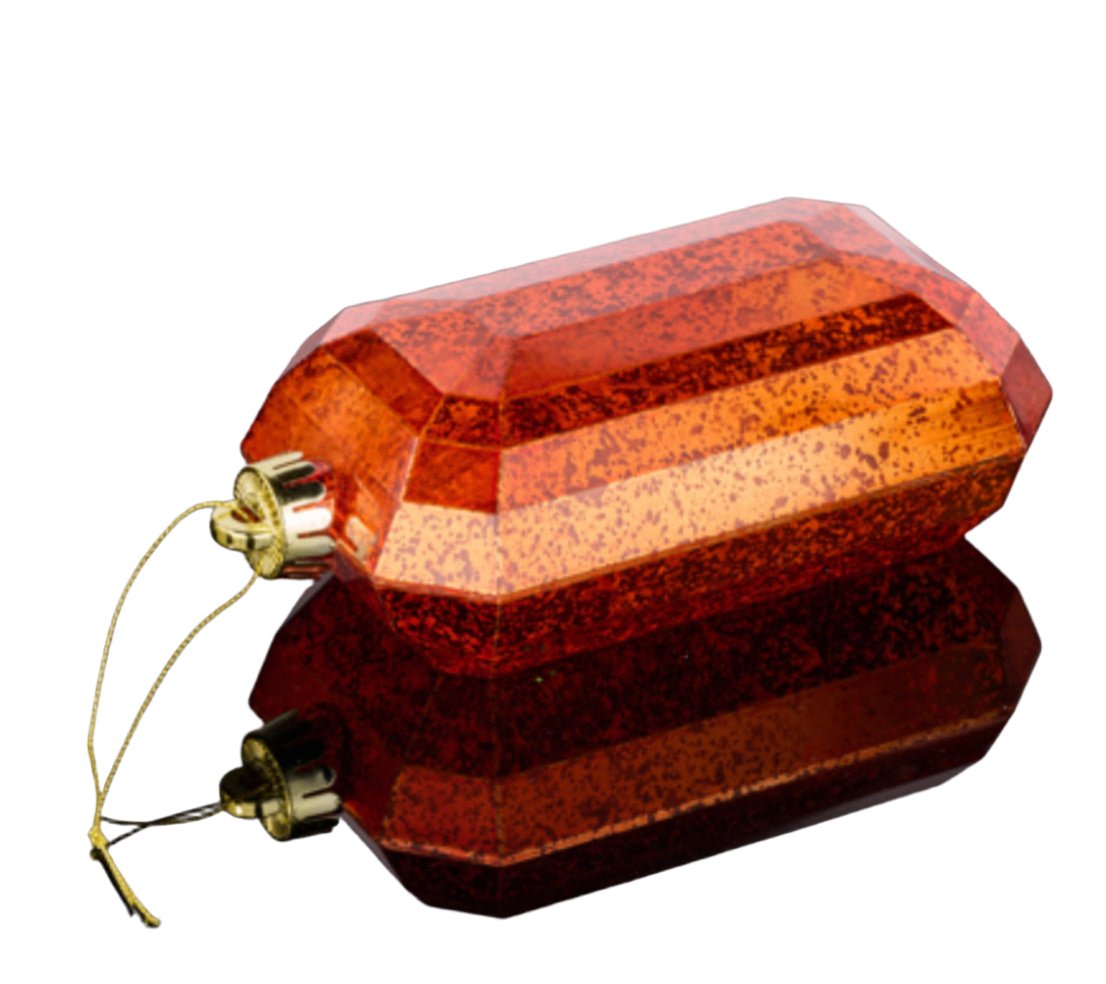 Gems ornament - antique mercury look - copper - Greenery MarketXJ551548