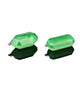 Gems ornaments - 2 assorted iridescent green with glitter - Greenery MarketXJ5524HC