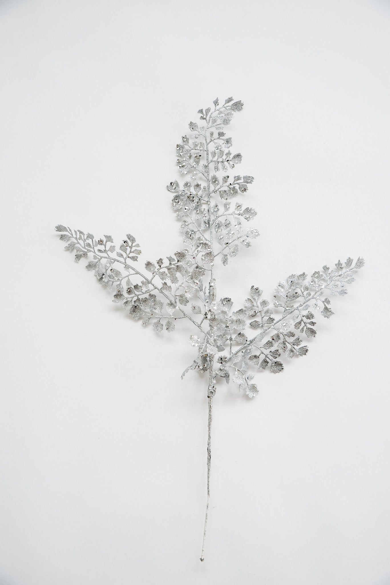 Glitter maidenhair fern spray - silver - Greenery MarketSeasonal & Holiday DecorationsXS217326