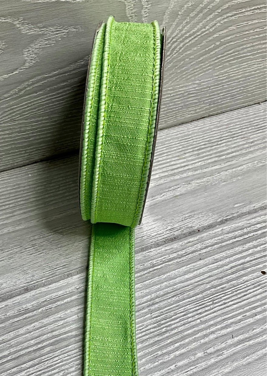 green shabby silk 1” farrisilk wired ribbon - Greenery MarketRibbons & TrimRK114-13