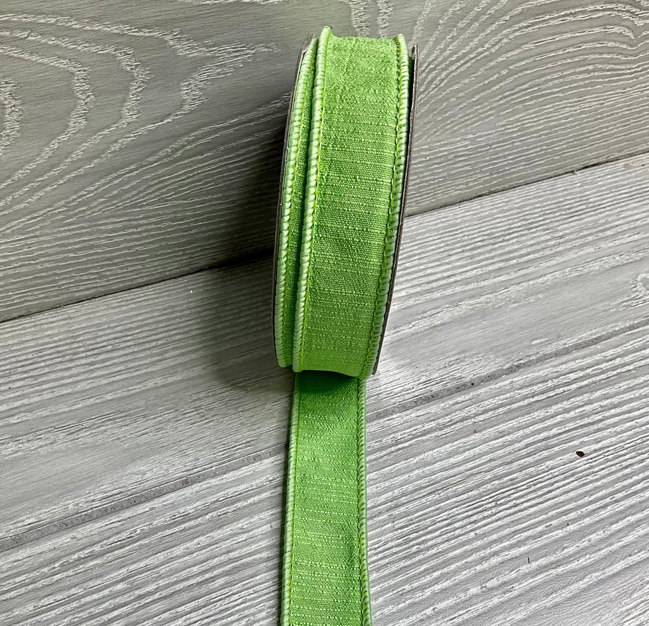 green shabby silk 1” farrisilk wired ribbon - Greenery MarketRibbons & TrimRK114-13