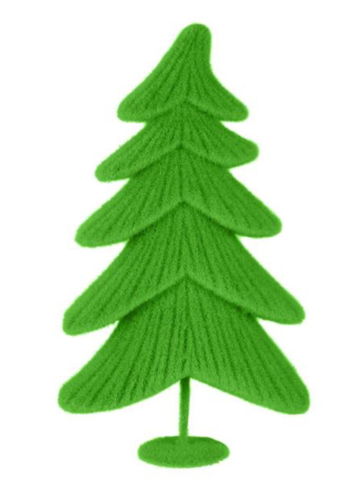 Lime green flocked whimsical tree - 17” - Greenery MarketWired ribbonXT858882