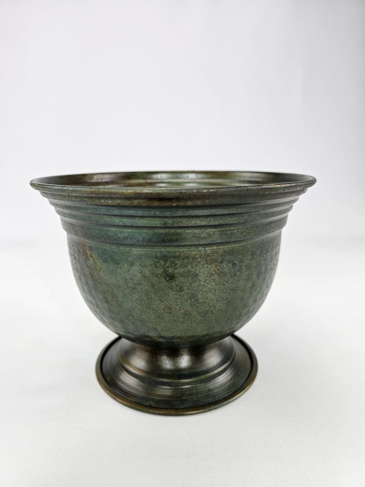 Metal compote container for floral designs -brown patina - Greenery MarketVasesKE257034
