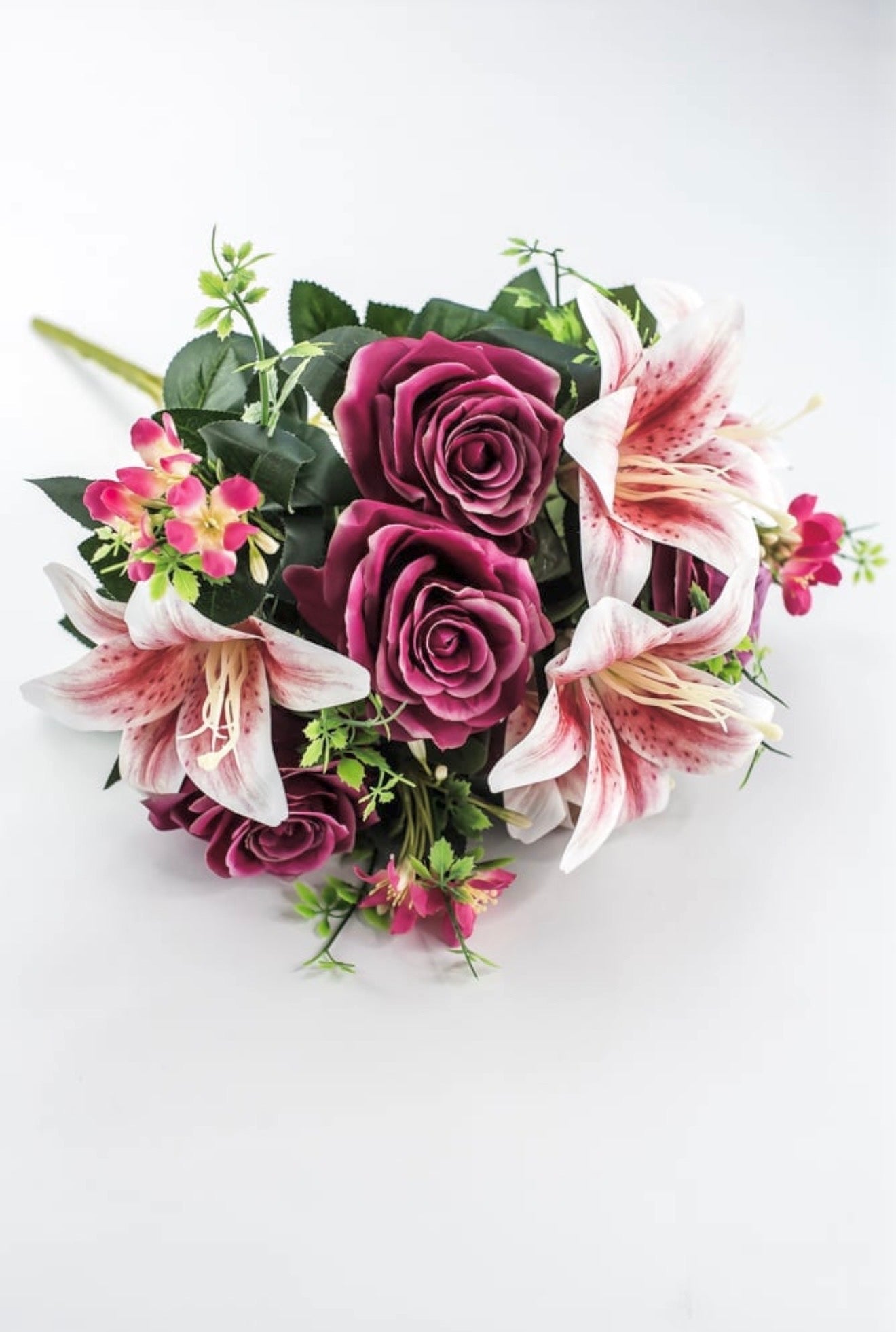 lily rose flower Pink Tiger Lily And Rose Flower Bush