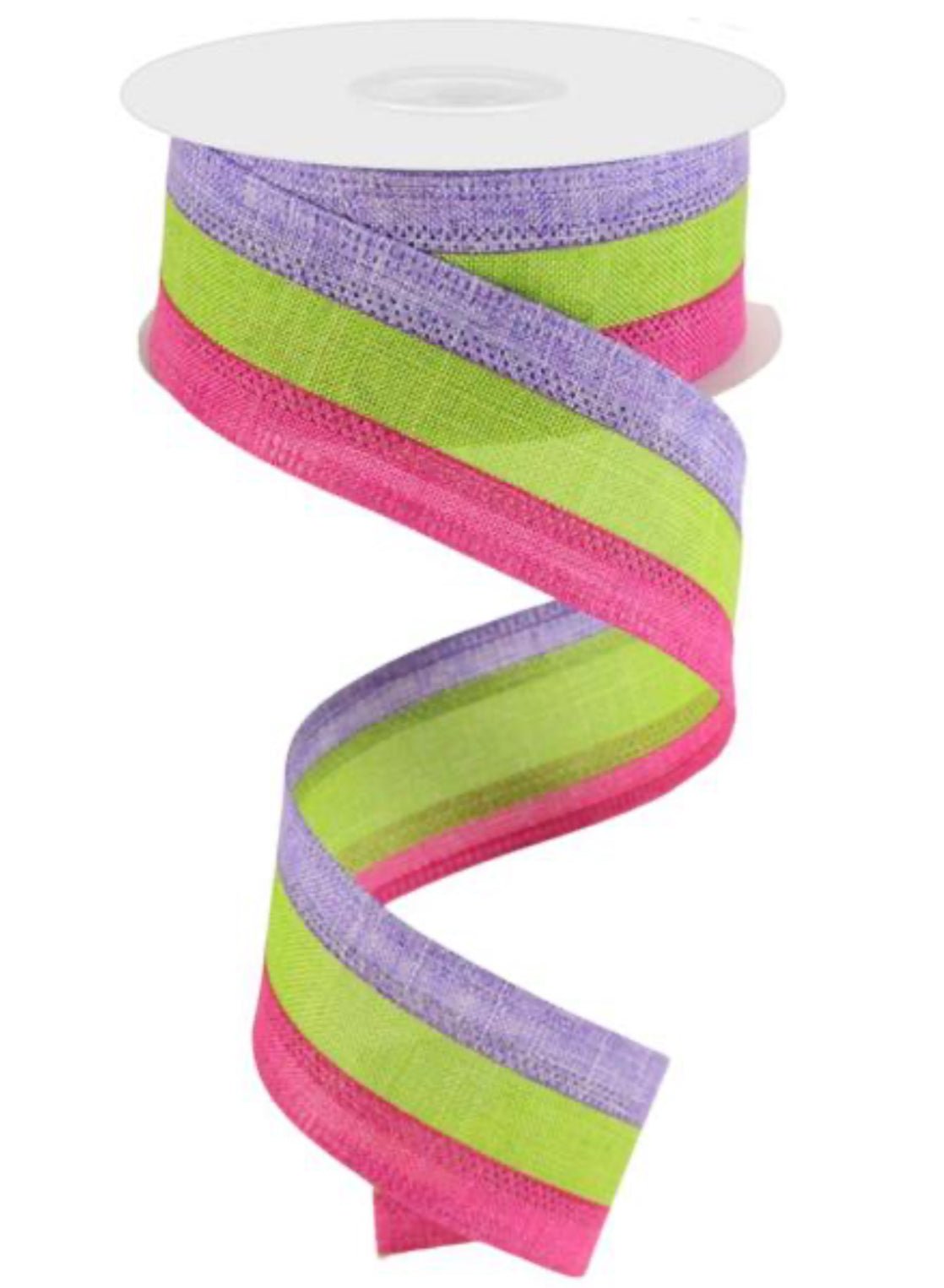 3 colors in 1 striped ribbon 1.5” - Greenery MarketWired ribbonRG0160149