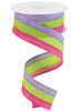 3 colors in 1 striped ribbon 1.5” - Greenery MarketWired ribbonRG0160149