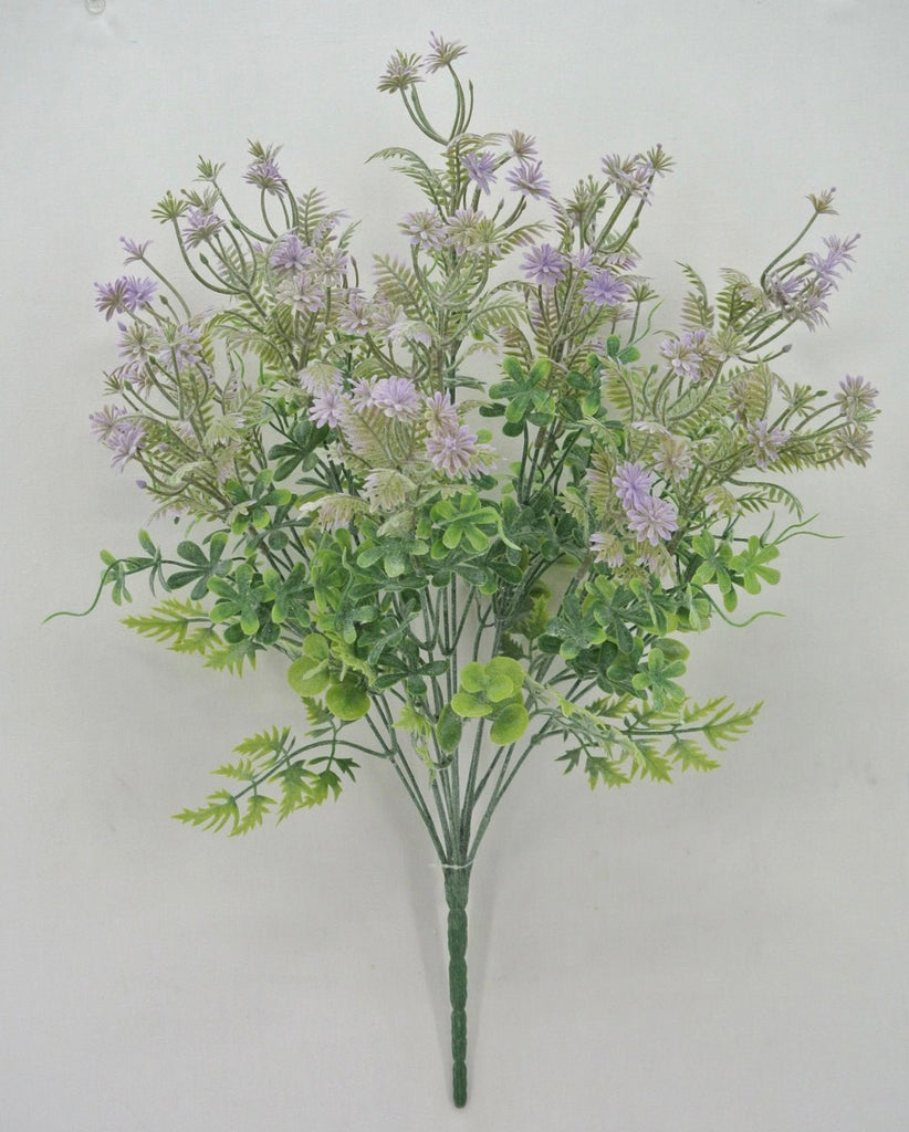 Artificial mixed greenery bush with lavender tips Greenery Market