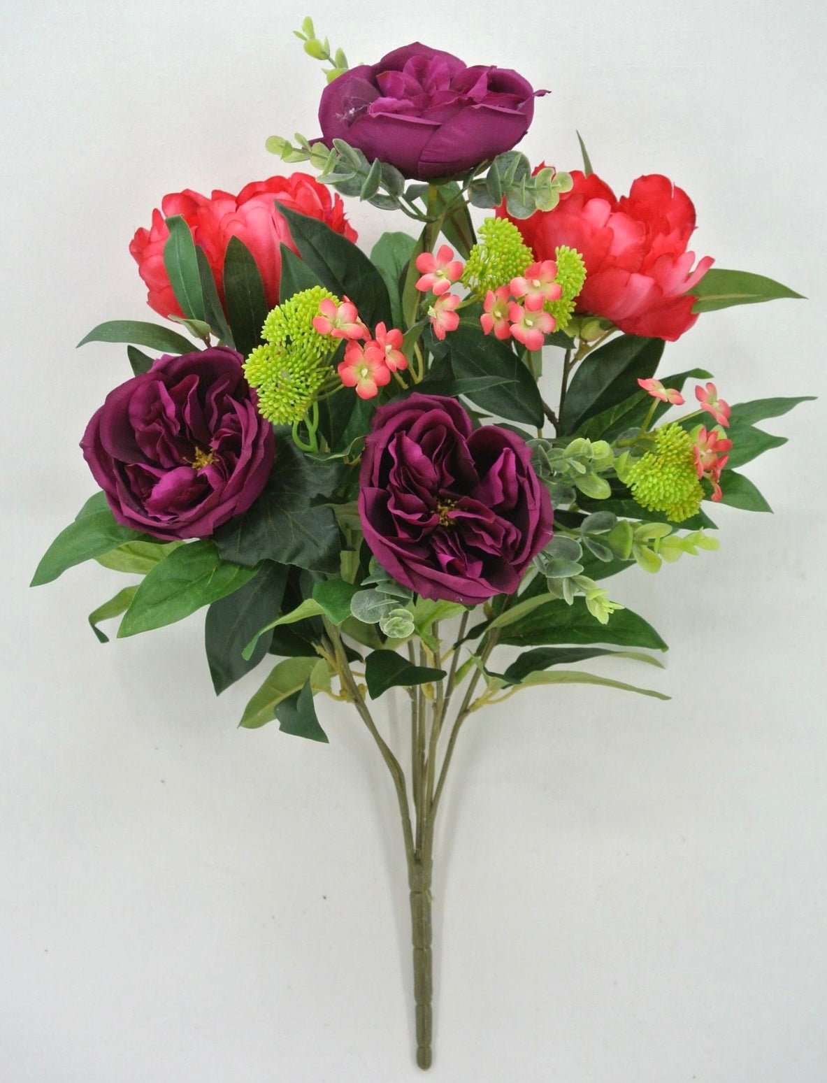 Artificial peony and sedum bush - Greenery Marketartificial flowers84153