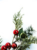 Cedar and holly spray with red ornaments - Greenery MarketChristmasXg967-R