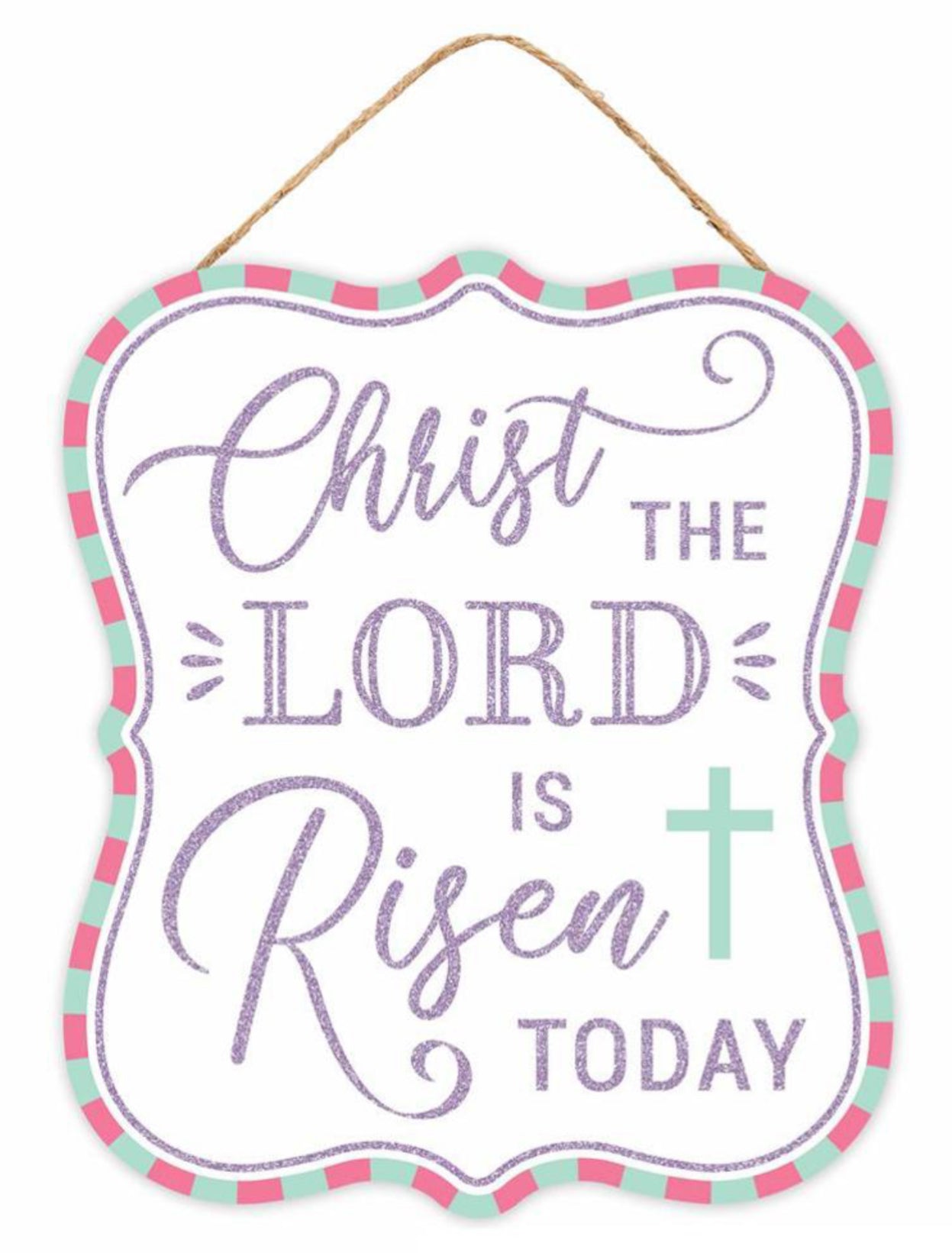 Christ the lord is risen sign - Greenery Marketsigns for wreathsAp8991