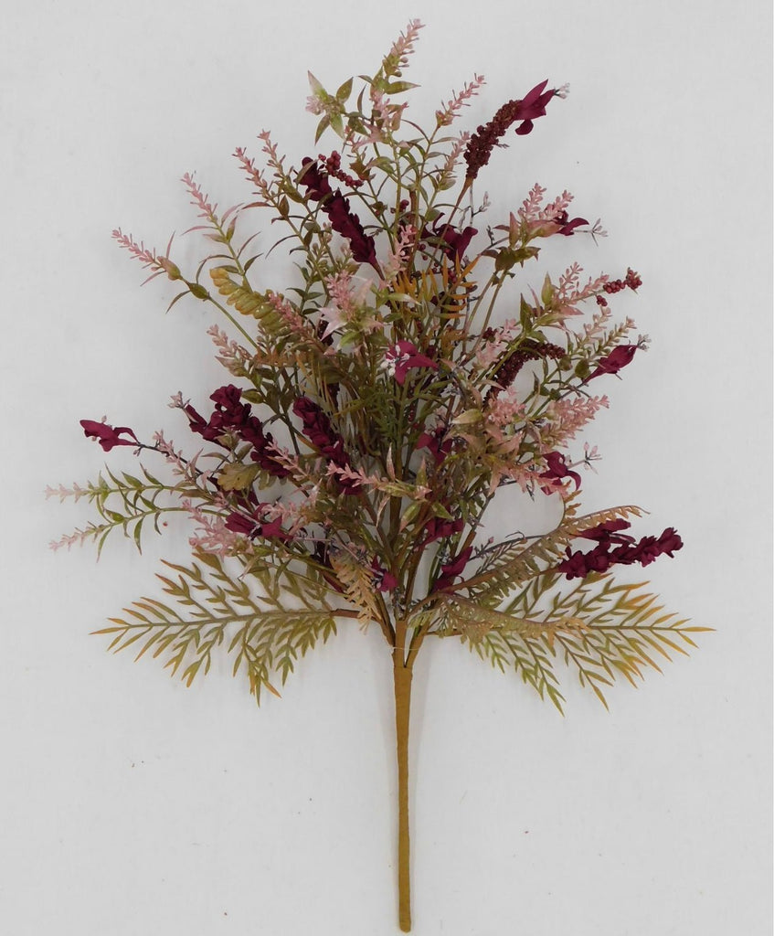 Fall Fern and heather berry spray burgundy Greenery Market