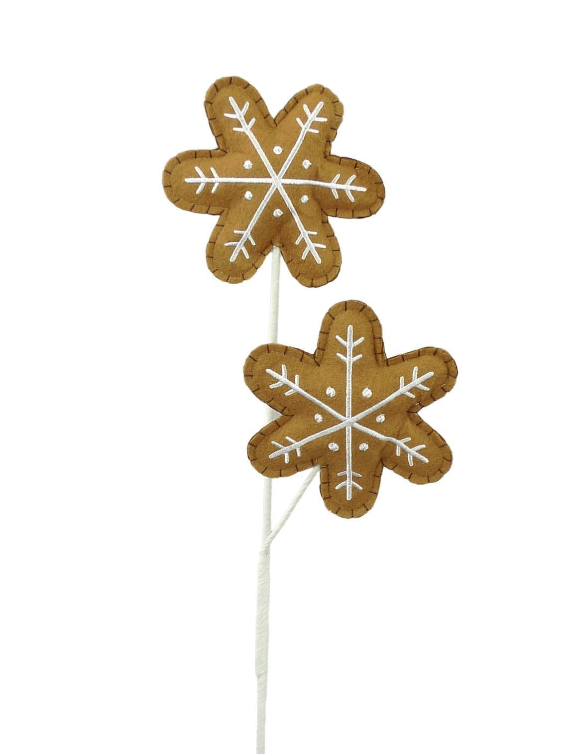 Gingerbread snowflake felt spray - Greenery MarketPicks84715BN