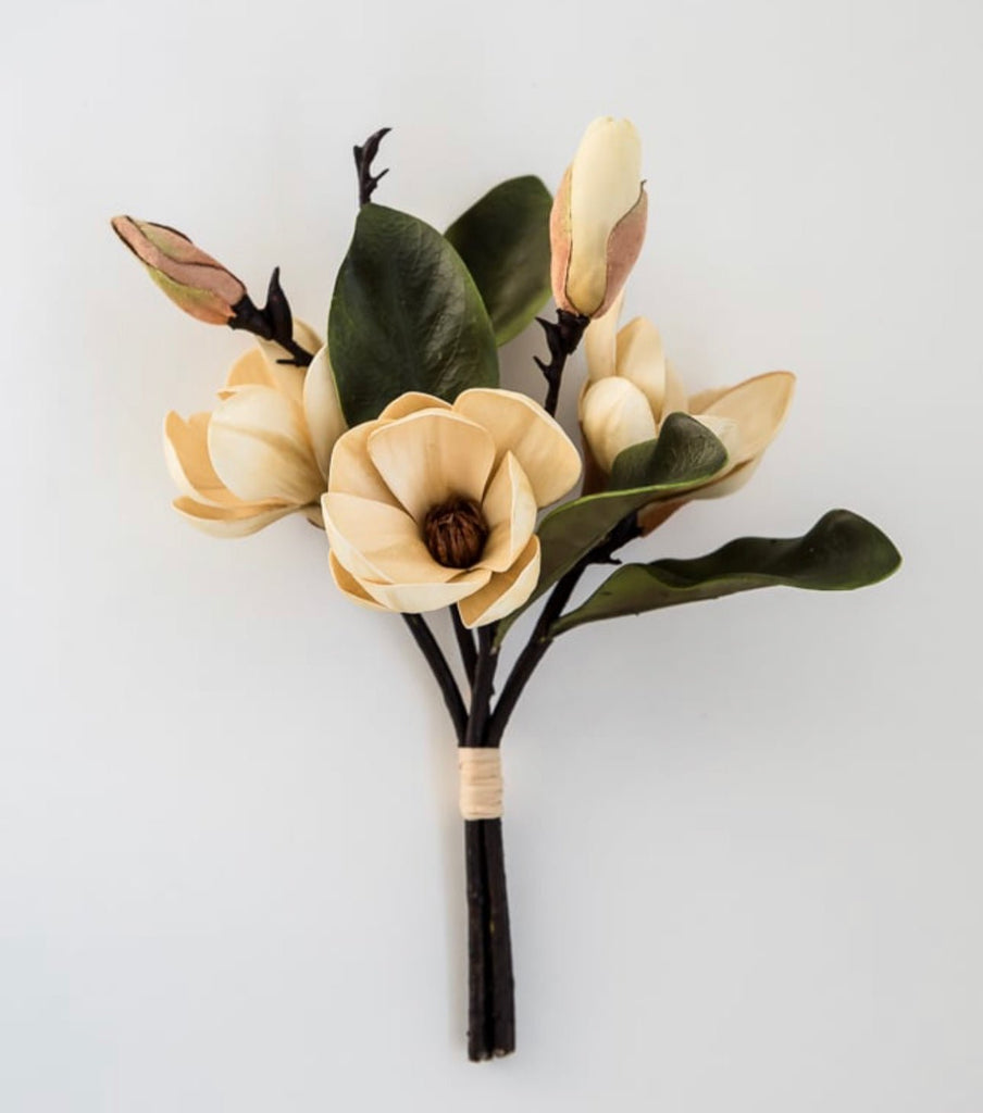 Magnolia Boutonniere 1024x904 Latte Magnolia flower bundle - Greenery Market