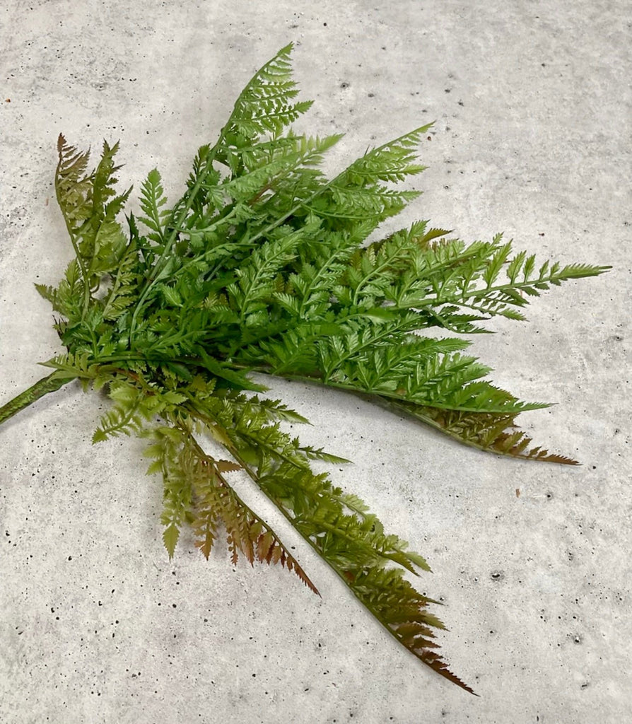 Leather leaf Artificial fern bush Greenery Market