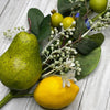 Mixed fruit spray, faux fruits, Artificial lemons and pear spray - Greenery MarketArtificial Flora82571
