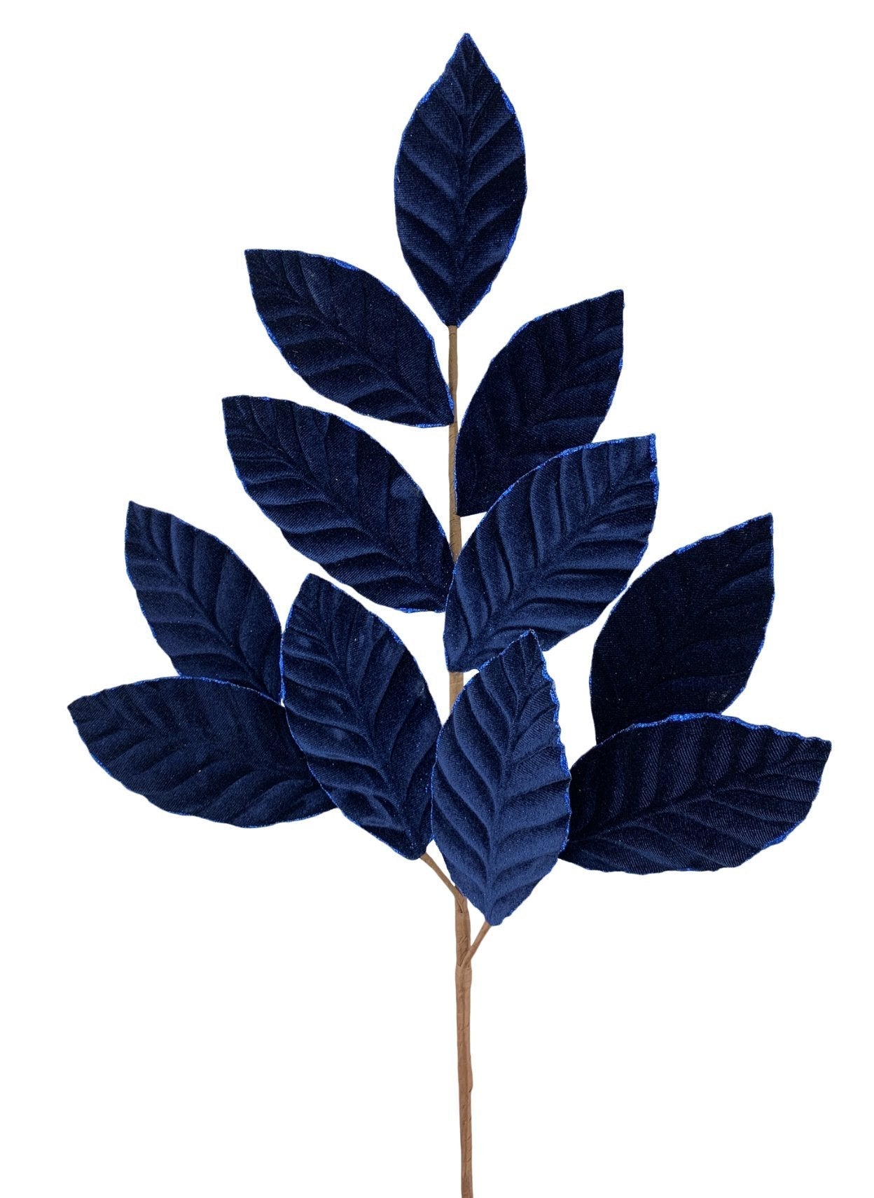 Navy blue velvet magnolia leaves - Greenery Marketgreenery85361NVBL