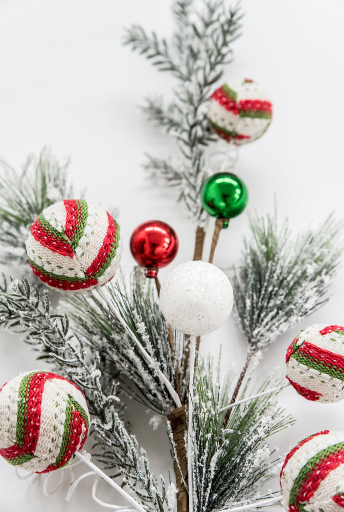 Pine and ball ornament spray Greenery Market