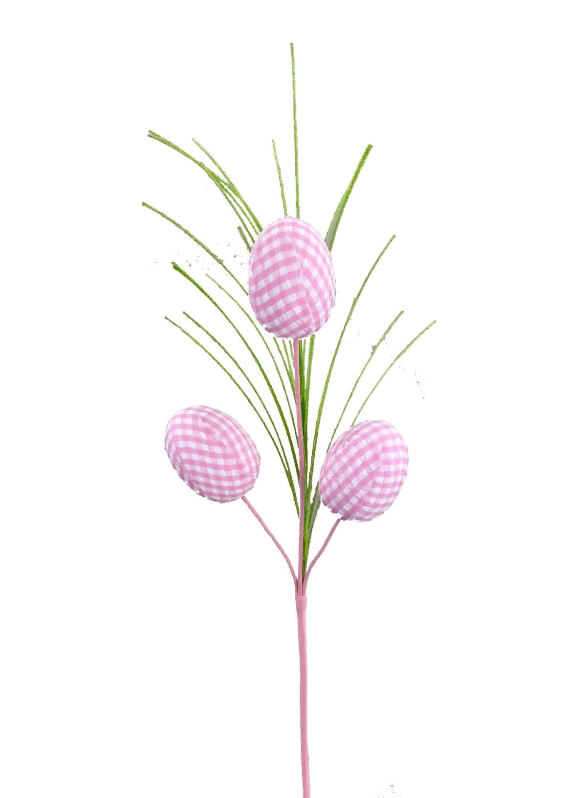 Pink, gingham plaid egg pick - Greenery MarketPicks63002pk