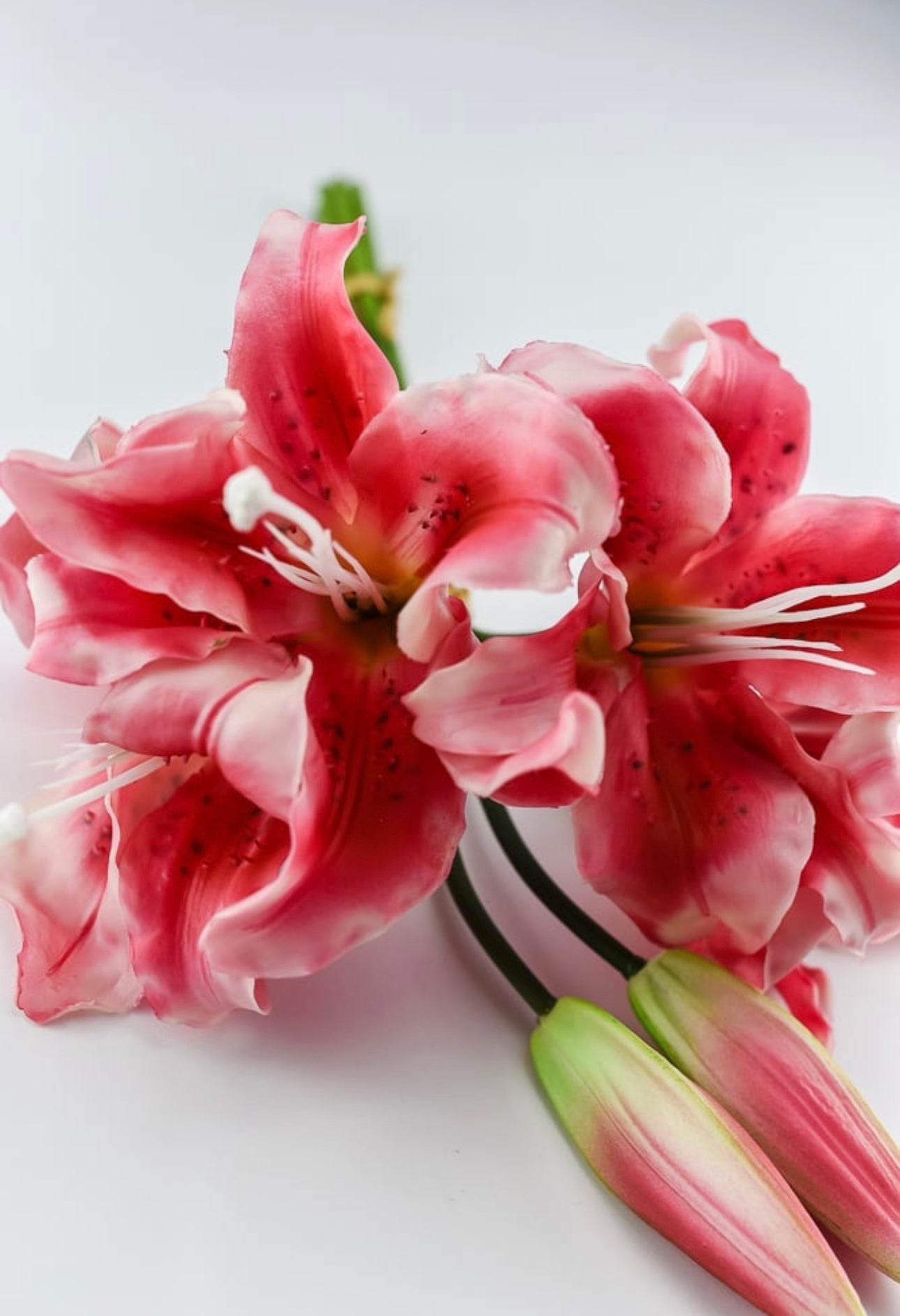 tiger lily silk flowers Pink tiger lily artificial flower sprays bundle