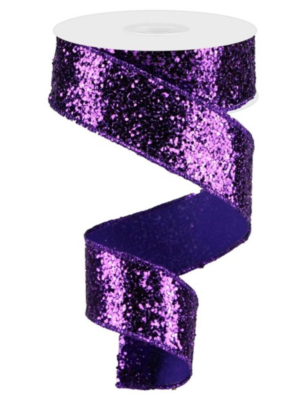 Purple glitter wired ribbon 1.5” - Greenery MarketWired ribbonRGA130023