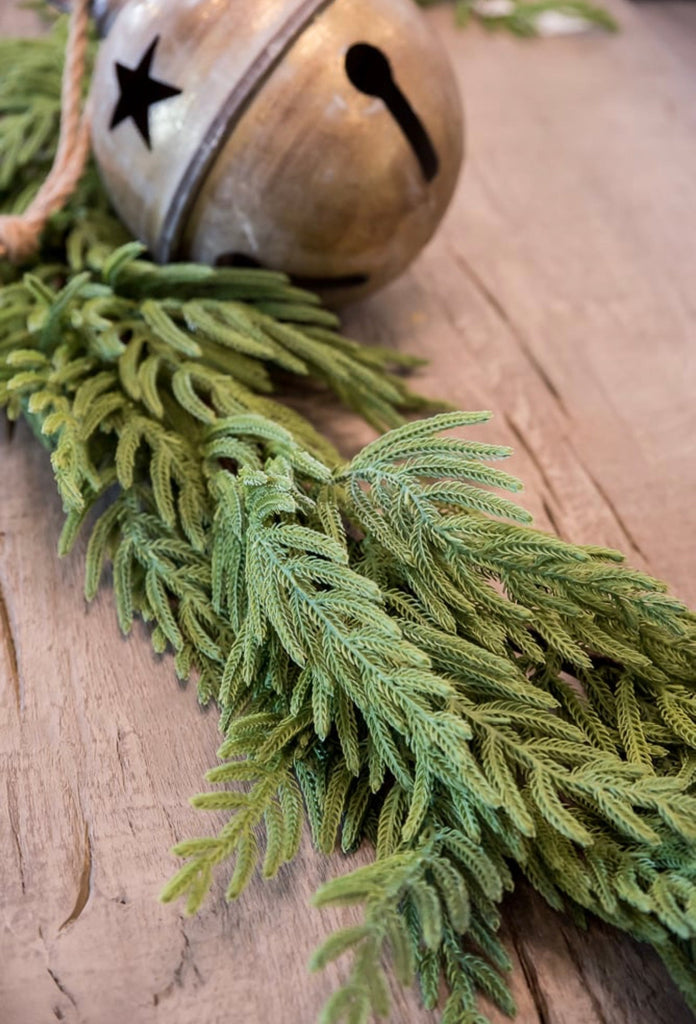 Soft Touch, White Norfolk Pine Garland - 72” - Greenery Market