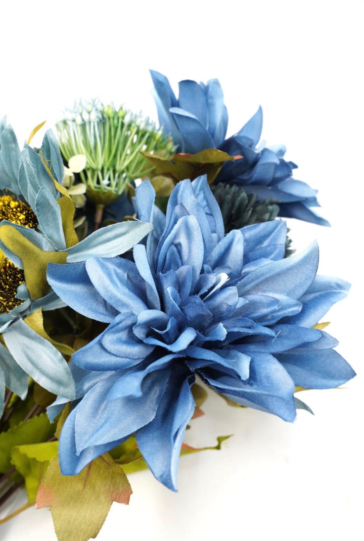 Blue Mixed Dahlia Sunflower