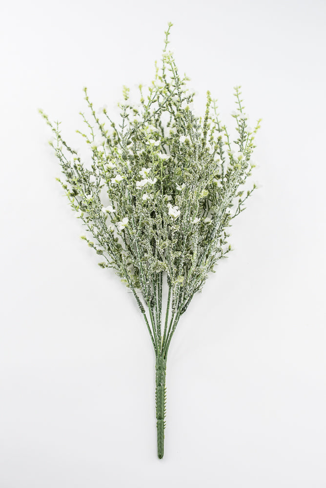 White Plastic Flower Iced