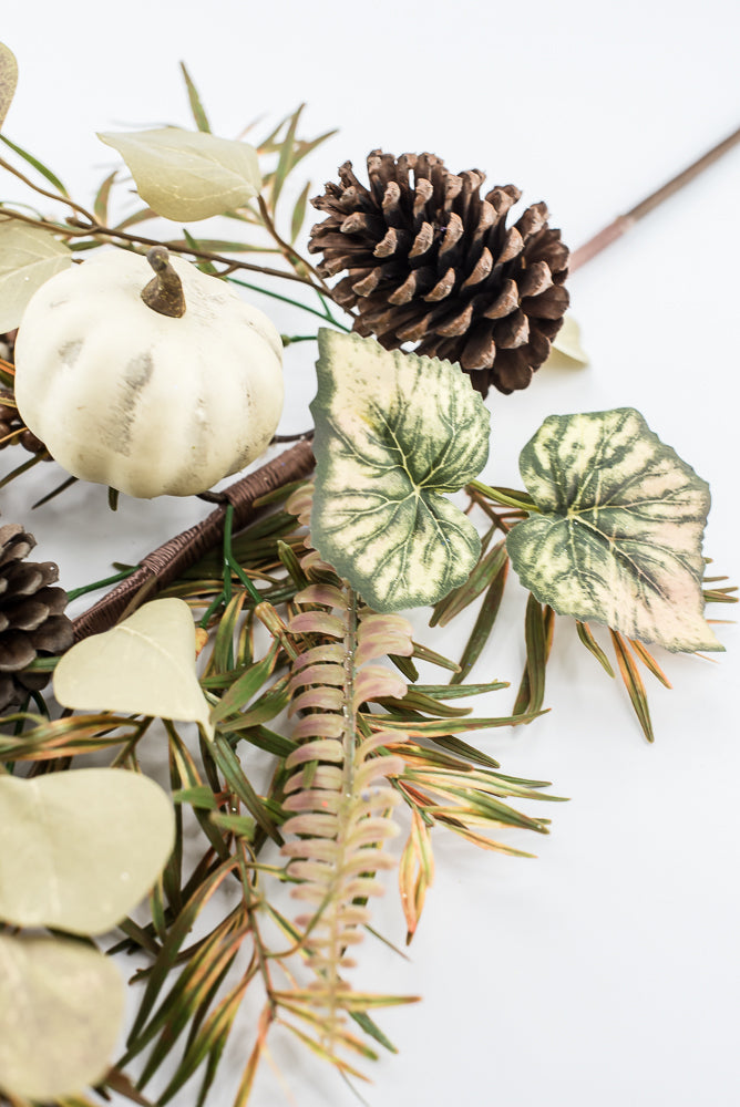 Fall mixed foliage & pumpkin spray