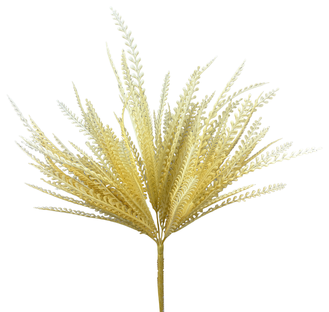 Artificial Beige Leaf Bush - 18"