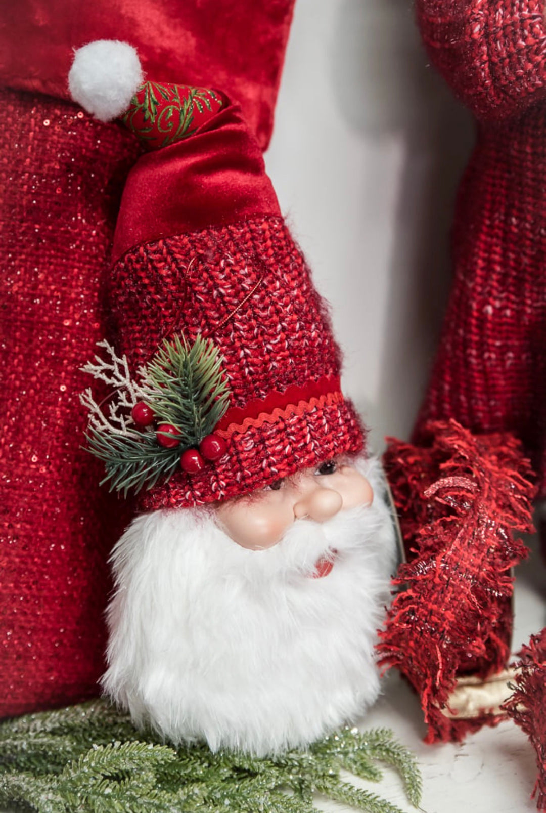 Red Santa Face Ornament - 20"