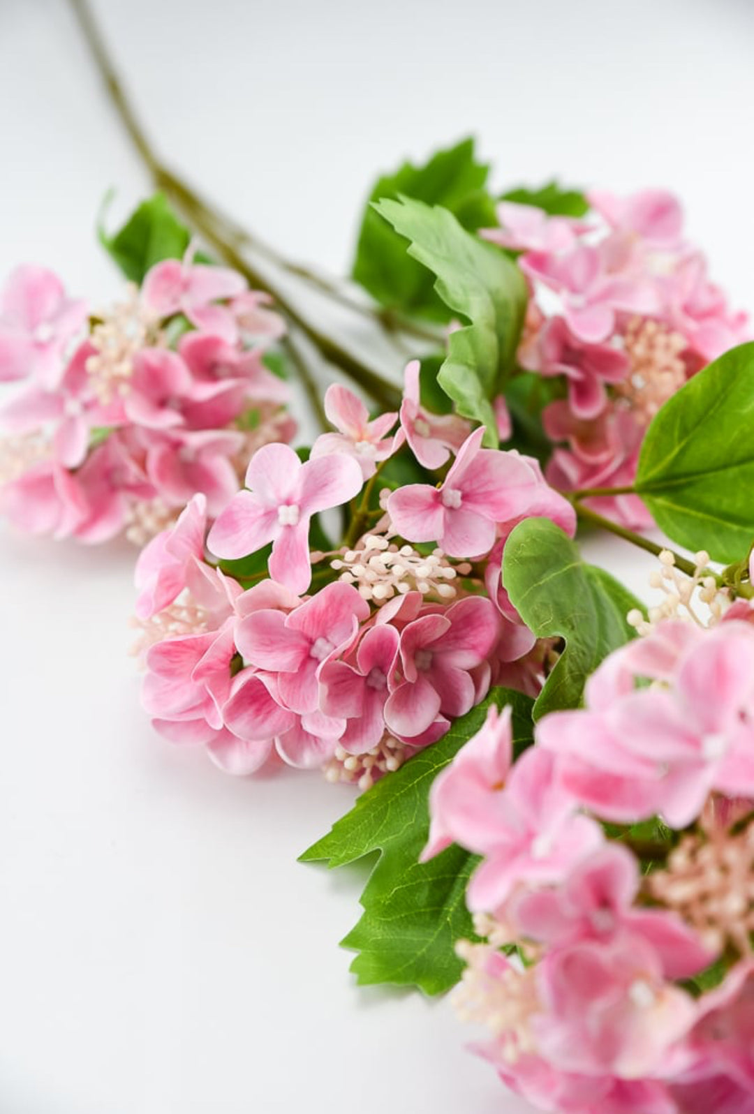 Real touch, snowball hydrangea spray - pink