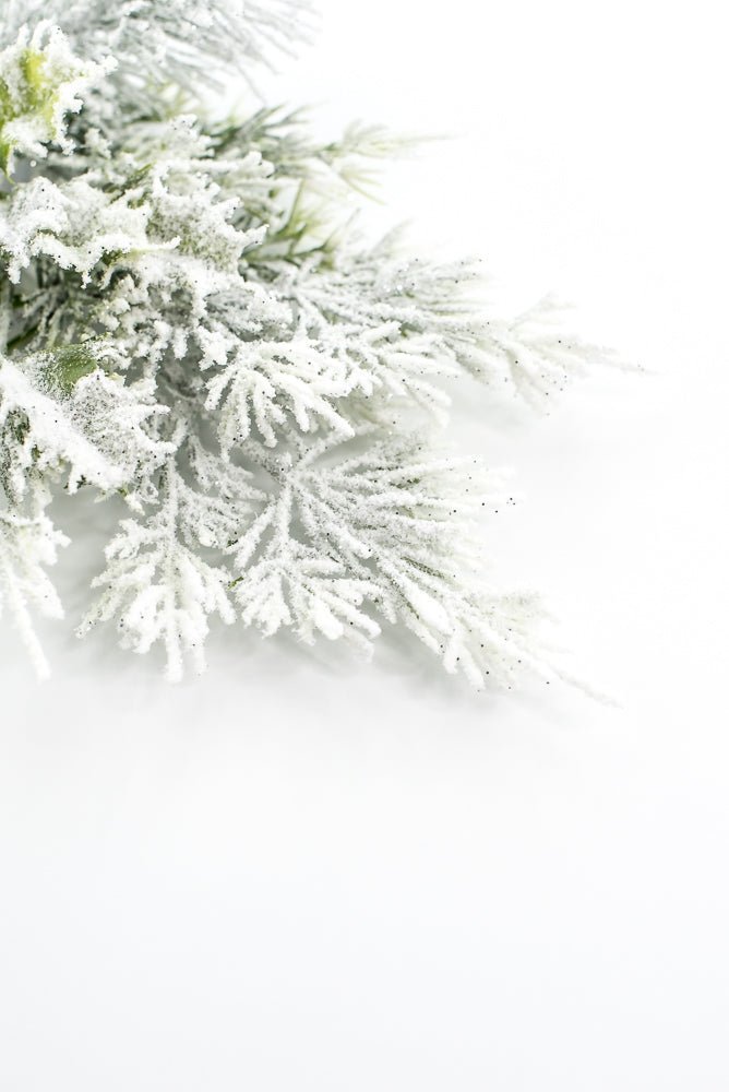 16" Flocked Pine Mix Pick - Greenery Market86559SNOW