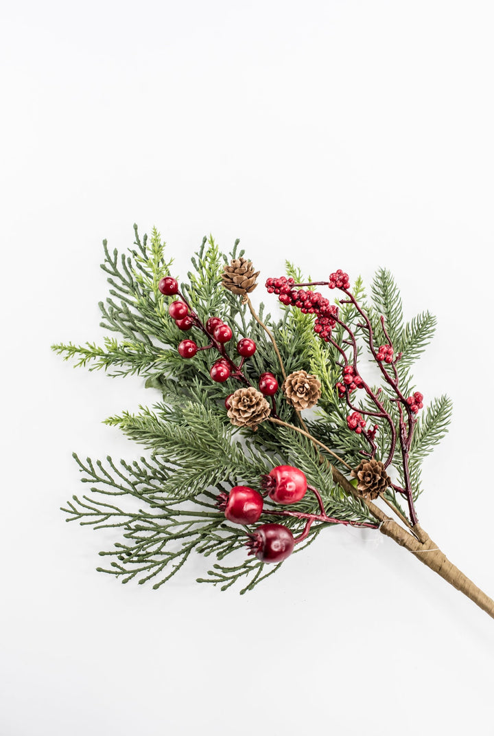 18" Pine Berry Mix Pick - Greenery Market86258SP18