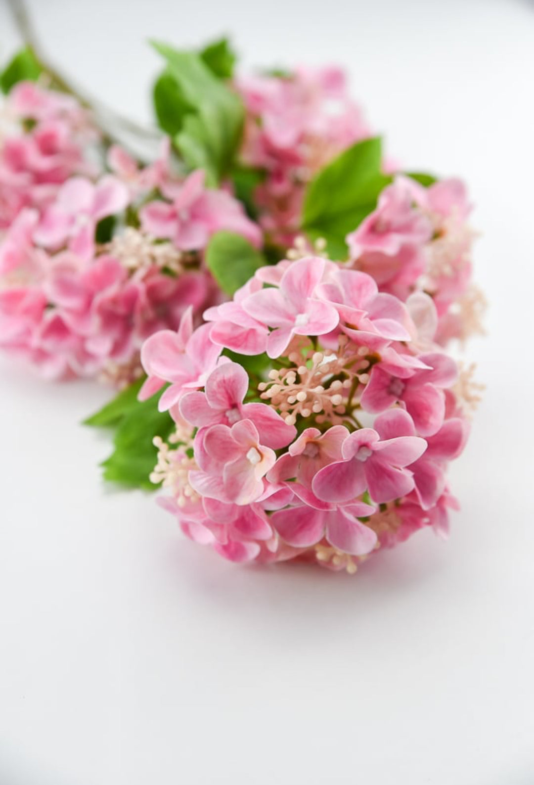 Real touch, snowball hydrangea spray - pink