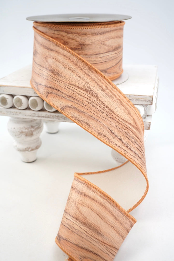 Oak Faux Wood Ribbon - 2.5"
