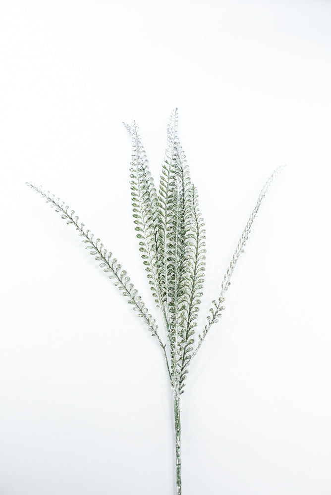 Artificial Frost Leaves Spray - 32"