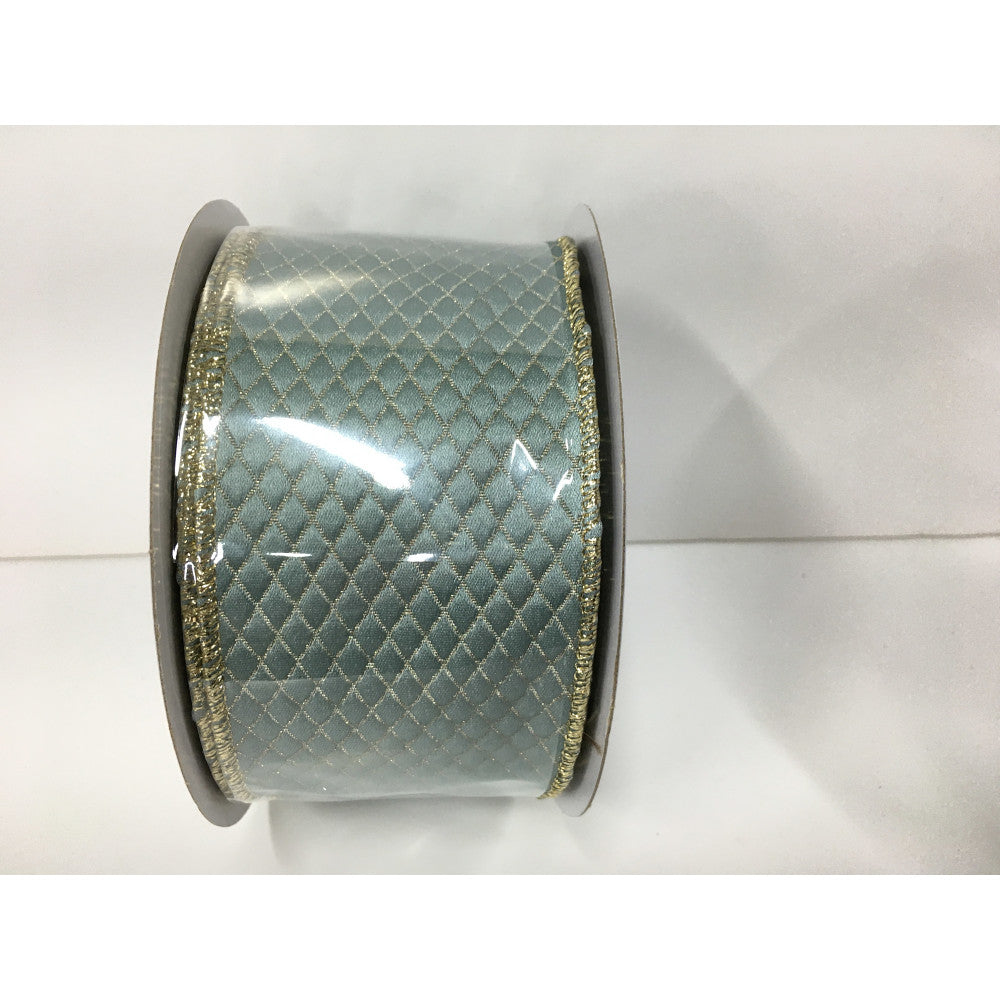 Blue Lattice Ribbon - 2.5"