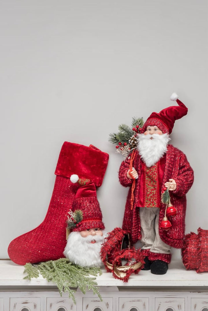 Red Santa Face Ornament - 20"