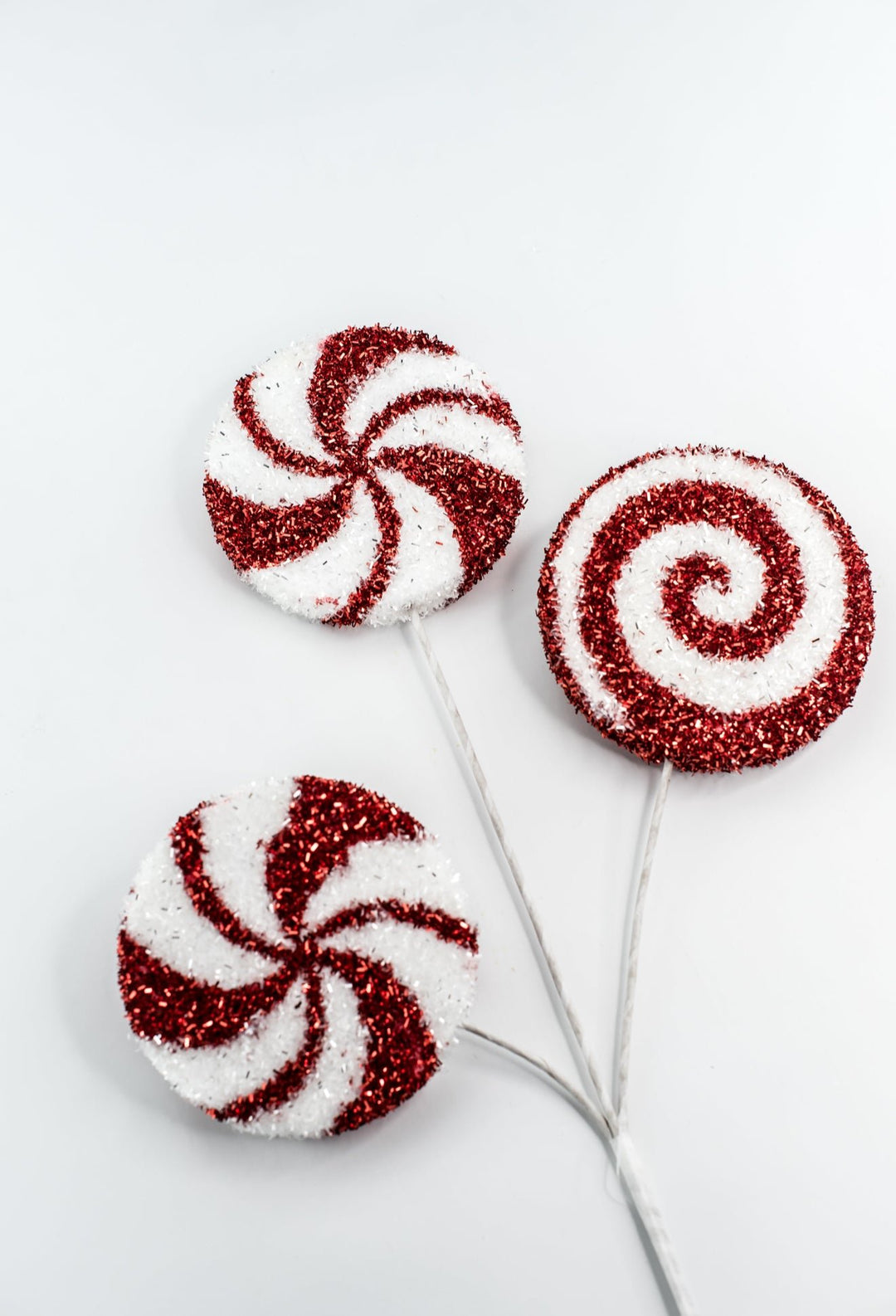 24" Tinsel Peppermint Spray - Greenery Market21249