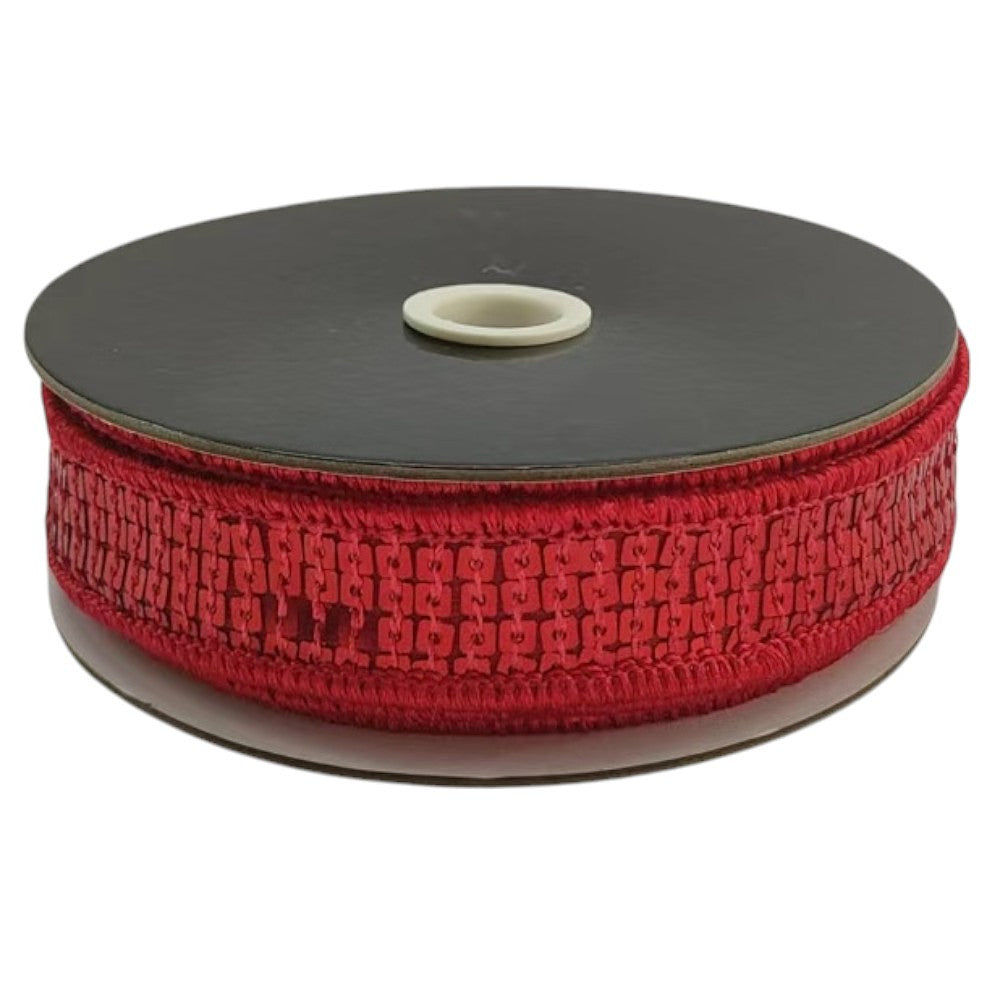 Red Sequin Wired Edge Ribbon - 1"