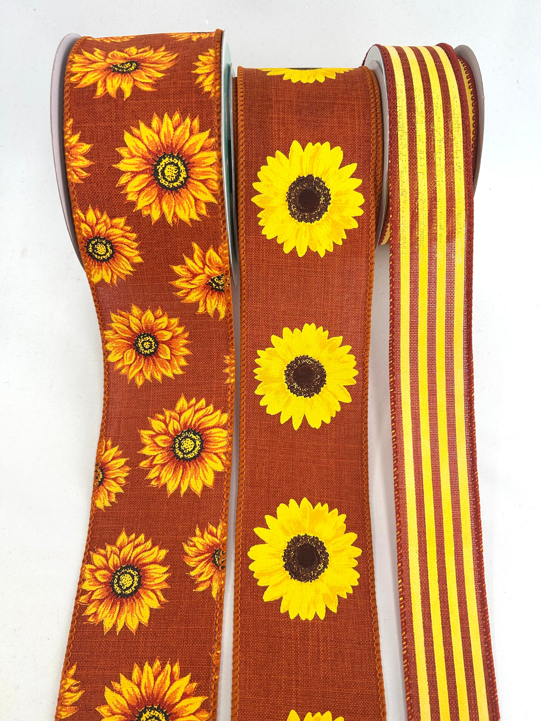 Rusty Sunflower Bow Bundle x 3 Ribbons