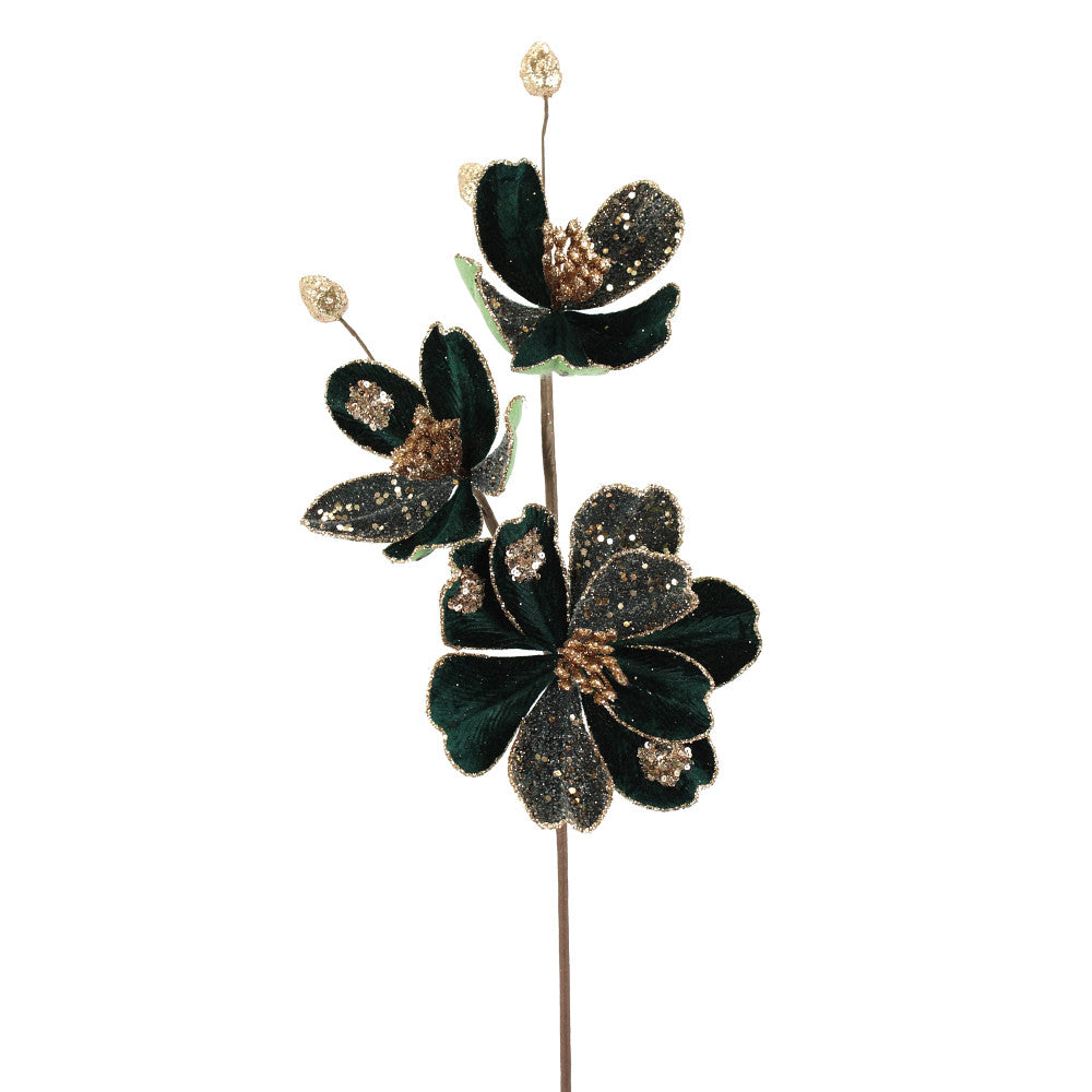 Artificial Green Saucer Magnolia Spray - 23.5"