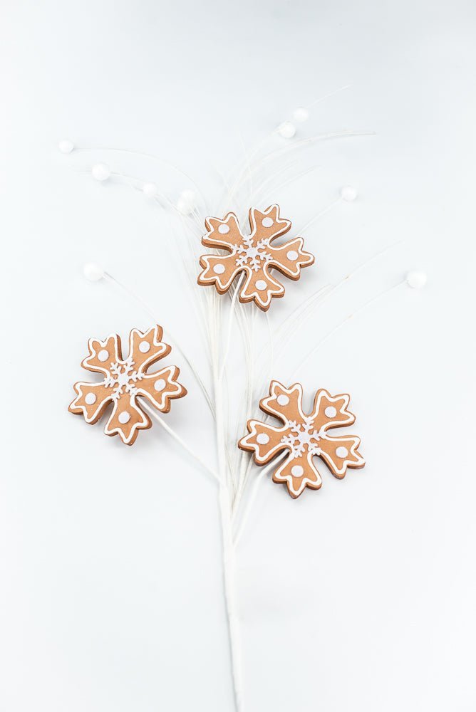 28" Gingerbread Snowflake Spray - Greenery Market86450BN